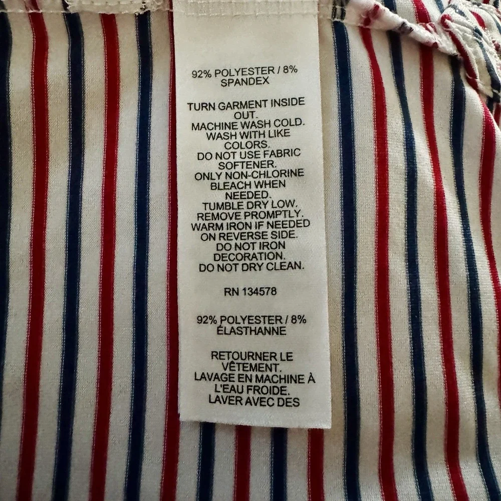 Vineyard Vines Sankaty Boy Youth Polo Shirt L(16) Red White Blue Bradley Stripe